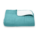 Покрывало стеганое квадрат Sparta 45 бирюзовый 220х220 см