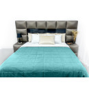 Покрывало стеганое квадрат Sparta 45 бирюзовый 220х220 см