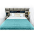 Покрывало стеганое полоса Sparta 45 бирюзовый 220х220 см