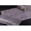 Рушник для обличчя 7001 махровий 50х85 см (велюр) D&G сірий 1121