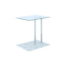 Стіл Quadro SM225 Clear/Chrom/Whitemarble