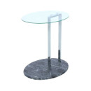 Стол Mark SM275 Clear/Chrome/Blackmarble