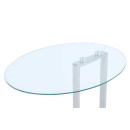 Стол Mark SM275 Clear/Chrome/Blackmarble