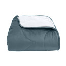 Покривало стьогане черепиця Barkhat 225 темно-синє 240x260 см