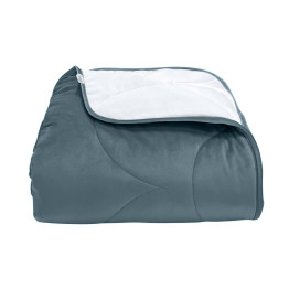 Покривало стьогане черепиця Barkhat 225 темно-синє 240x240 см