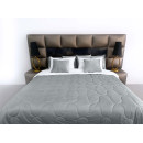 Покривало стьогане еліпс Barkhat 237 сіре 220x240 см