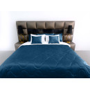 Покривало стьогане хвиля Barkhat 139 синій 220x220 см