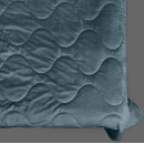 Покривало стьогане хвиля Barkhat 225 темно-синє 240x260 см