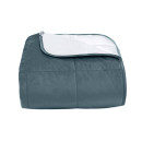 Покрывало стеганое квадрат Barkhat 225 темно-синее 200x220 см