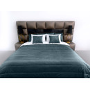 Покрывало стеганое полоса Barkhat 225 темно-синее 130x240 см