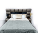 Покривало стьогане черепиця Sparta 16 сіре 240х240 см