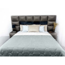 Покривало стьогане еліпс Sparta 16 сіре 240х260 см