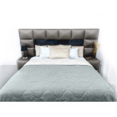 Покривало стьогане хвиля Sparta 16 сіре 220х220 см