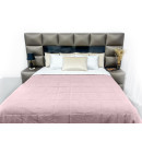 Покривало стьогане квадрат Sparta 24 світло-рожеве 220х220 см