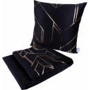 Набор подушка и плед Prisma 125 Black/Gold