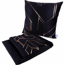 Набор подушка и плед Prisma 125 Black/Gold