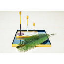 Набір підсвічників Flame M150/3 Gold/Mint/Plum/Grey