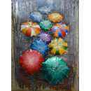 Фреска металлическая Umbrellas