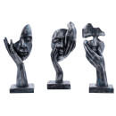 Набор скульптур Masks (3 pcs) Black/Blue
