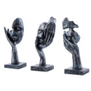 Набор скульптур Masks (3 pcs) Black/Blue