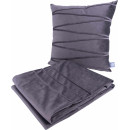 Набор подушка и плед Paulina 125 Graphit