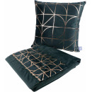 Набор подушка и плед Prisma 300 Green/Gold