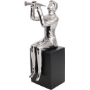 Скульптура Trombone Player Silver