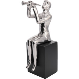 Скульптура Trombone Player Silver