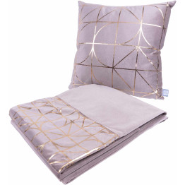 Набор подушка и плед Prisma 300 Taupe/Gold
