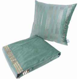 Набір подушка і плед Prisma 525 Mint/Gold