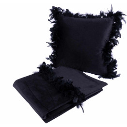 Набор подушка и плед Palmira Black