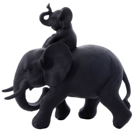Скульптура Elephant Dad Son Black