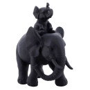 Скульптура Elephant Dad Son Black