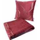 Набор подушка и плед Prisma 125 Red/Gold